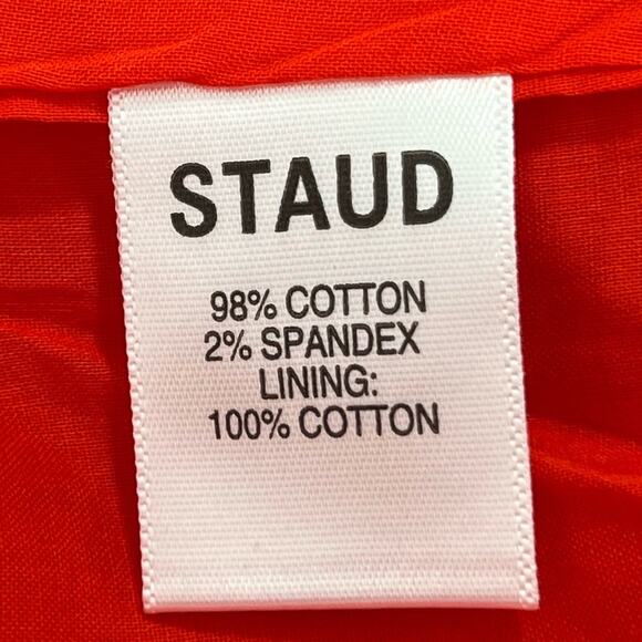 NWT NEW STAUD Wells Poplin Scoop Midi Dress - Picture 7 of 10